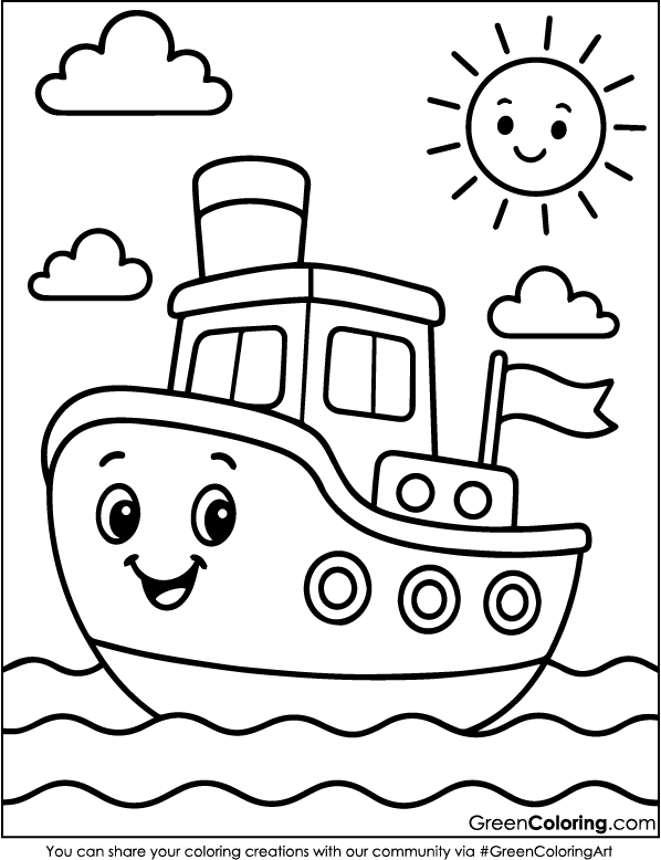 Boat Coloring Pages
