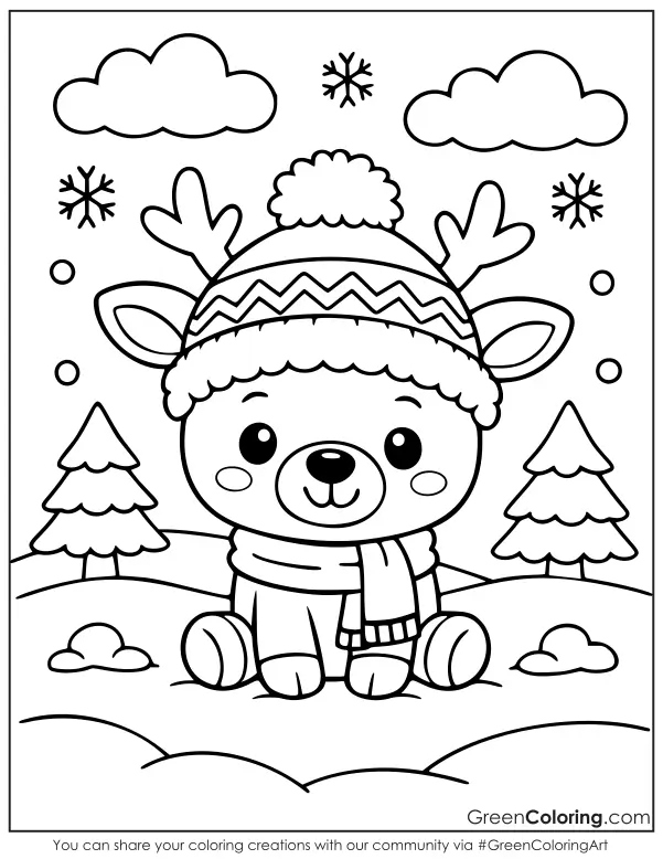 Deer Coloring Page