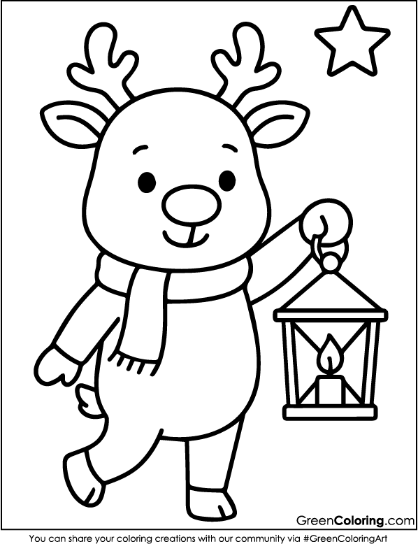 Free Printable Deer Coloring Sheets for Kids