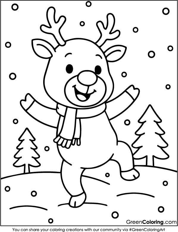Free Printable Deer Coloring Pages for Kids
