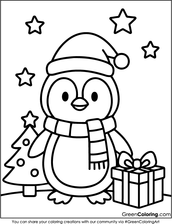 Penguin Coloring Pages