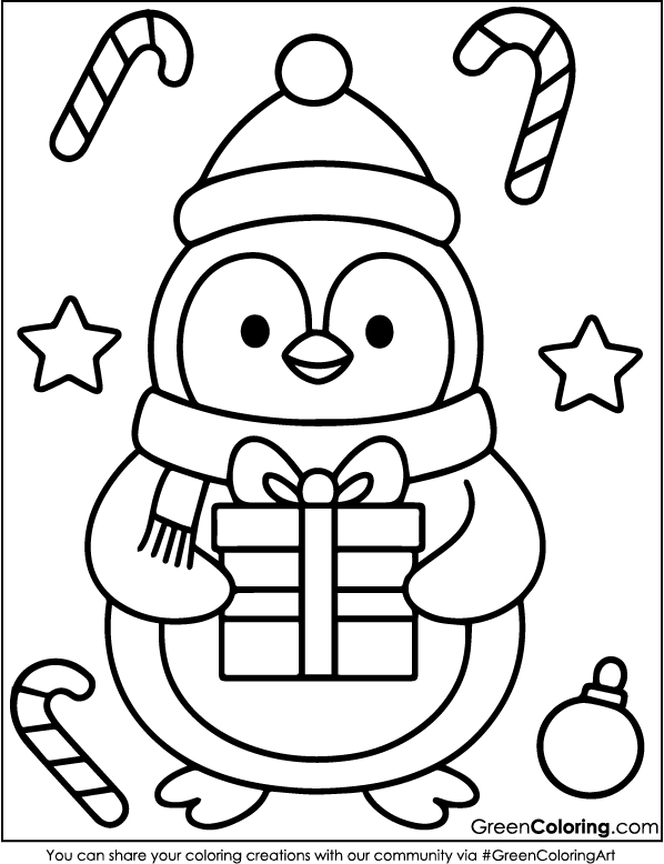 Penguin Coloring Pages for Kids