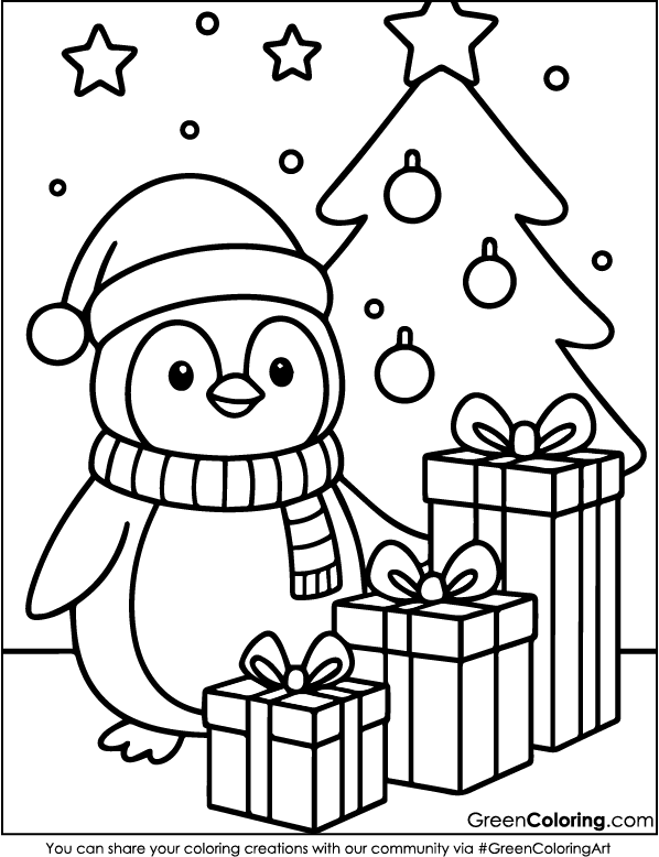 Penguin Coloring Sheets for Kids
