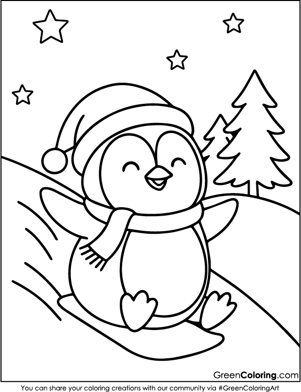 Penguin Coloring Sheets for Kids
