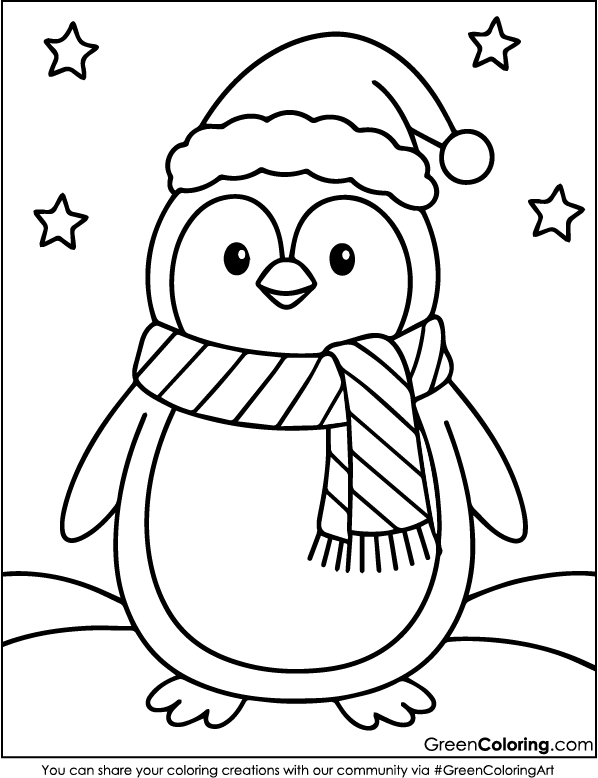 Penguin Coloring Page