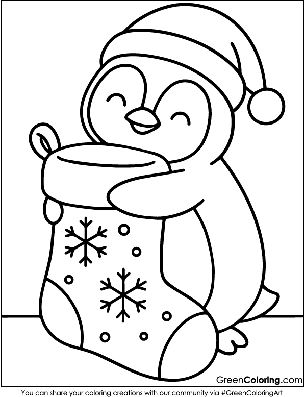 Free Printable Penguin Coloring Pages PDF
