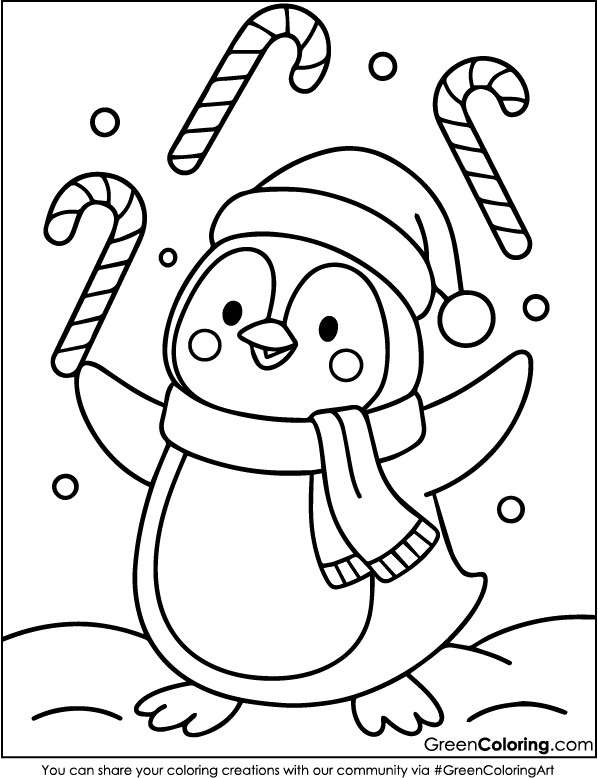 Penguin Coloring Pages