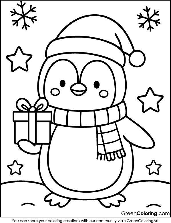 Printable Penguin Coloring Pages