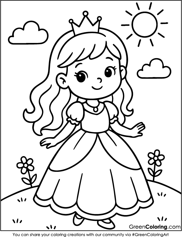 Printable Princess Coloring Pages