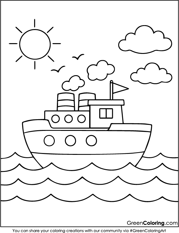 Ship Coloring Pages