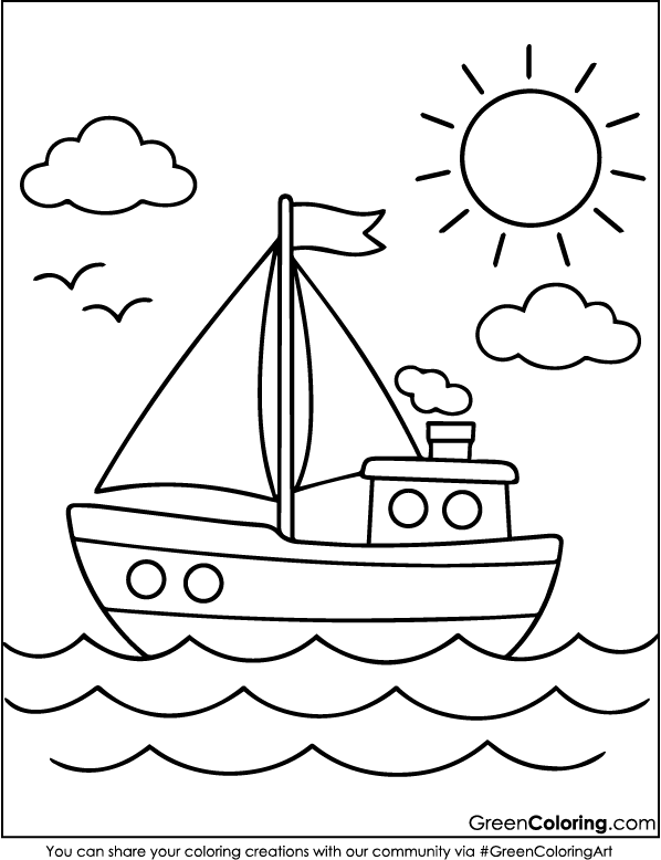 Ship Coloring Pages