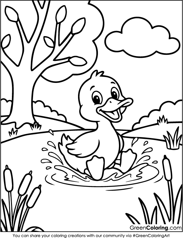 Free Printable Duck Coloring Pages for Kids