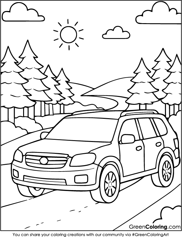 New Printable Car Coloring Pages