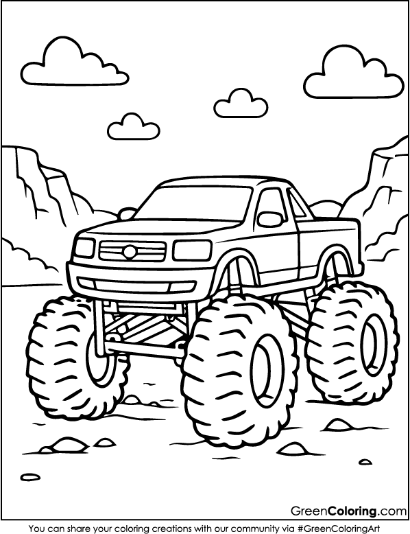 Printable Monster Truck Coloring Pages