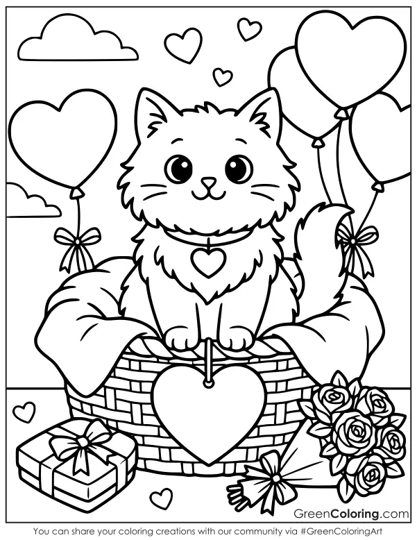 Printable Valentine's Day Coloring Pages for Kids PDF