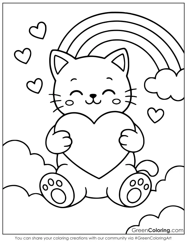 Free Valentine's Coloring Page for Kids PDF Printable
