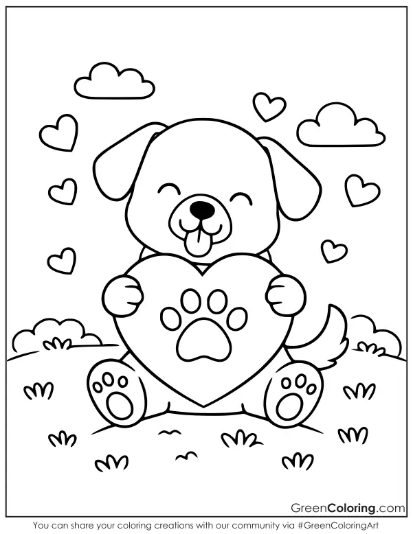 Free Valentines Coloring Page for Kids PDF Printable