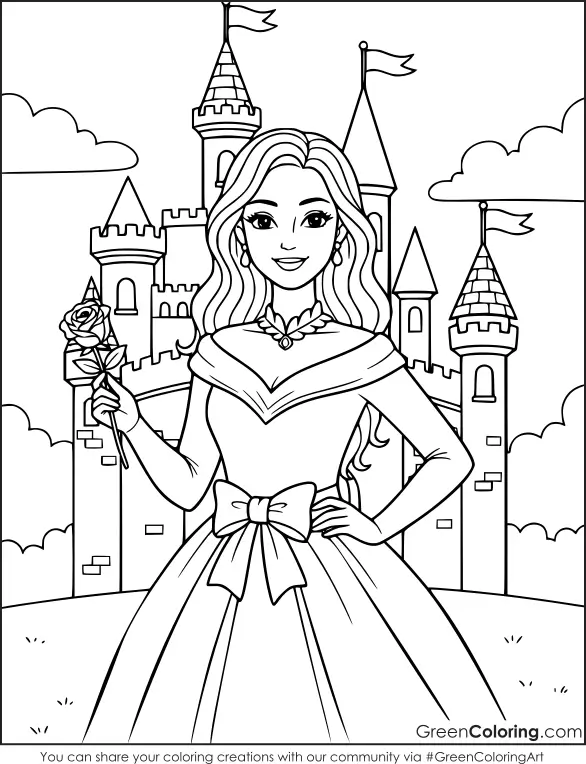 Barbie Coloring Pages for Kids