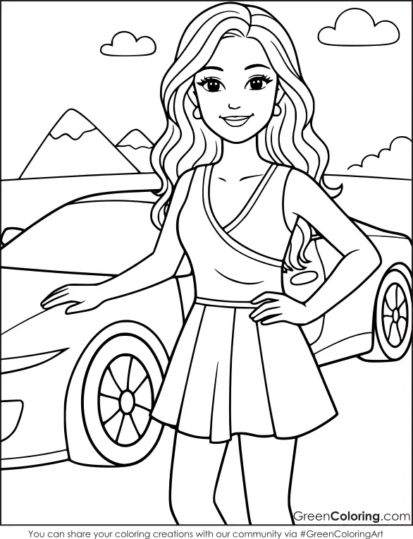 Free Printable Barbie Coloring Pages for Kids
