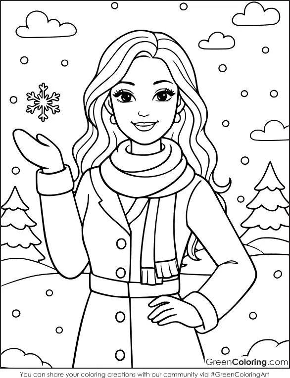 Barbie Coloring Page