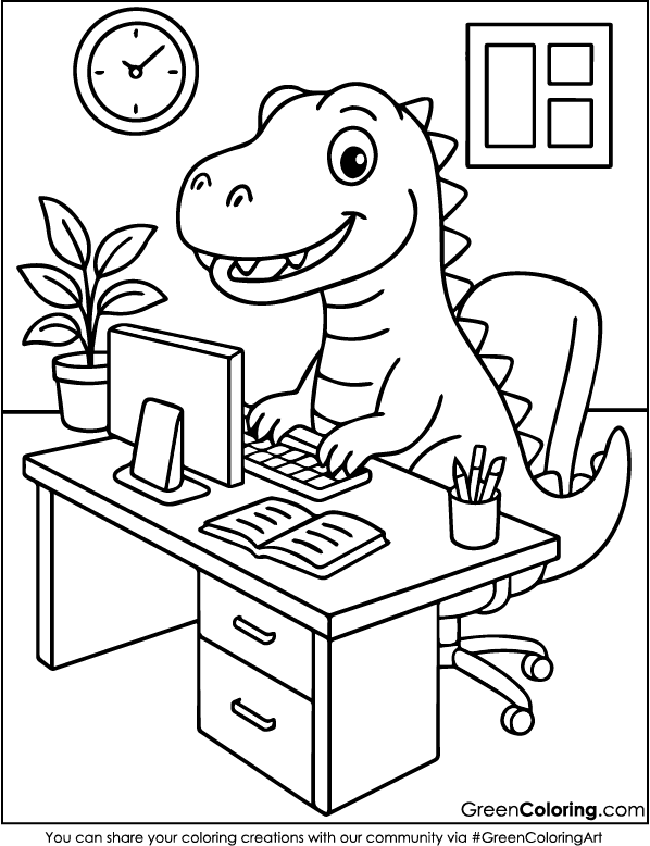 Dinosaur Coloring Pages for Toddlers