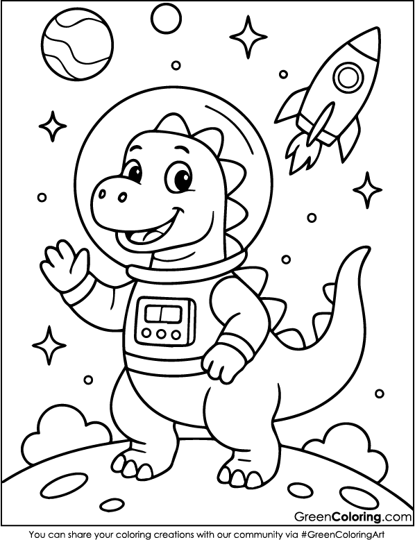 Dinosaur Coloring Pages PDF