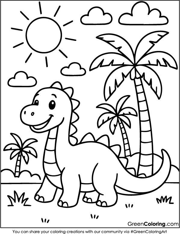 Free Dinosaur Coloring Pages PDF