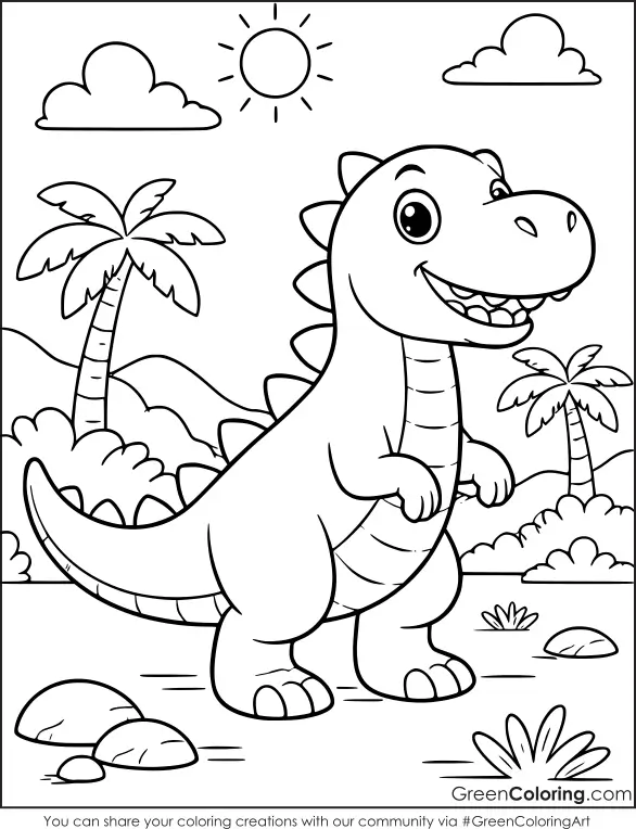 Free Dinosaur Coloring Pages Printable