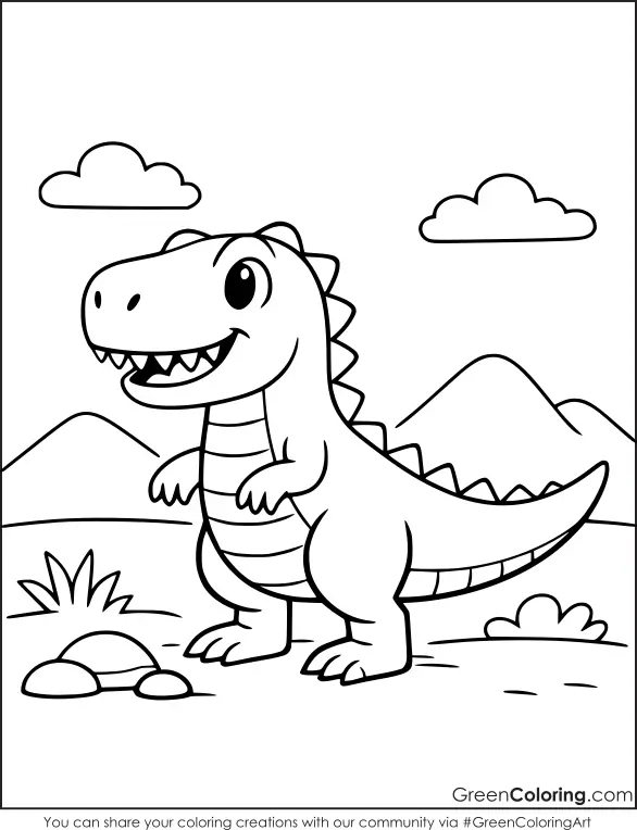 Free Dinosaur Coloring Pages Printable