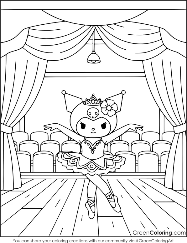 Free Kuromi coloring pages for kids