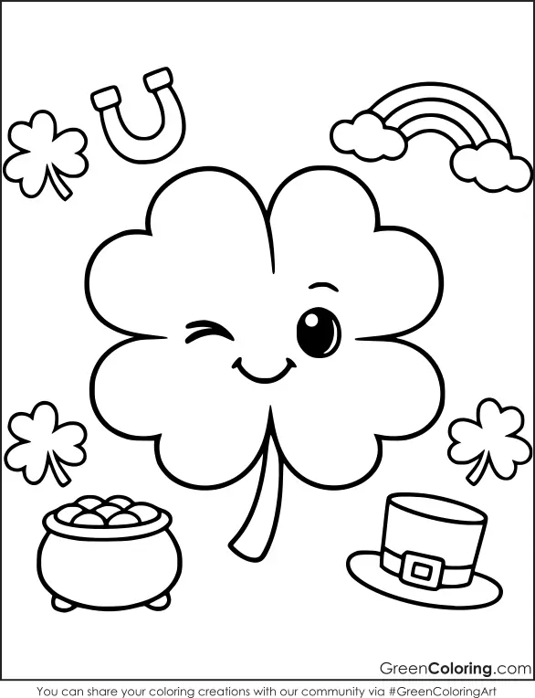 Printable St. Patrick's Day Coloring Pages for Kids Free