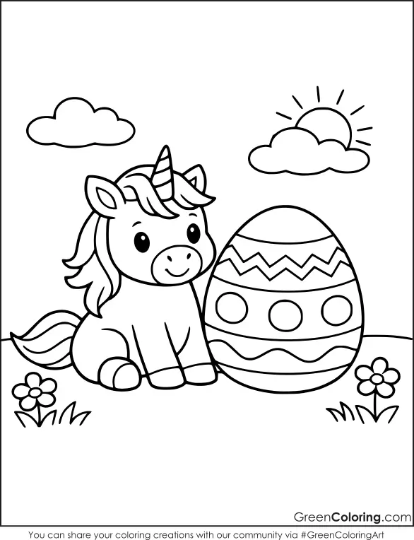 Unicorn Coloring Pages