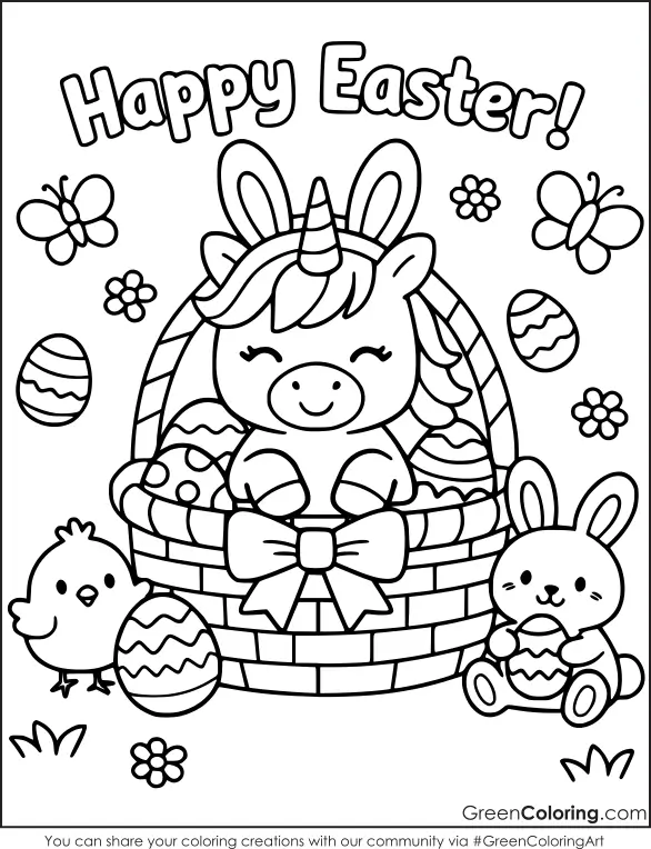 Printable Unicorn Coloring Pages for Kids