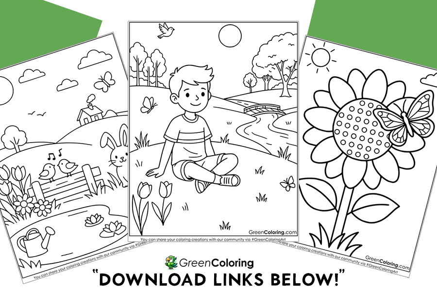 Cute Spring Coloring Pages