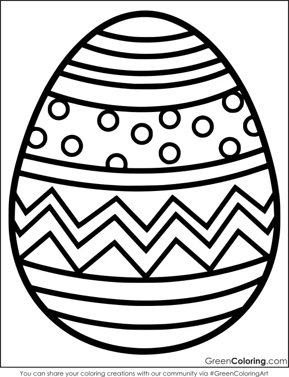 Printable Easter Egg Coloring Pages for Kids PDF