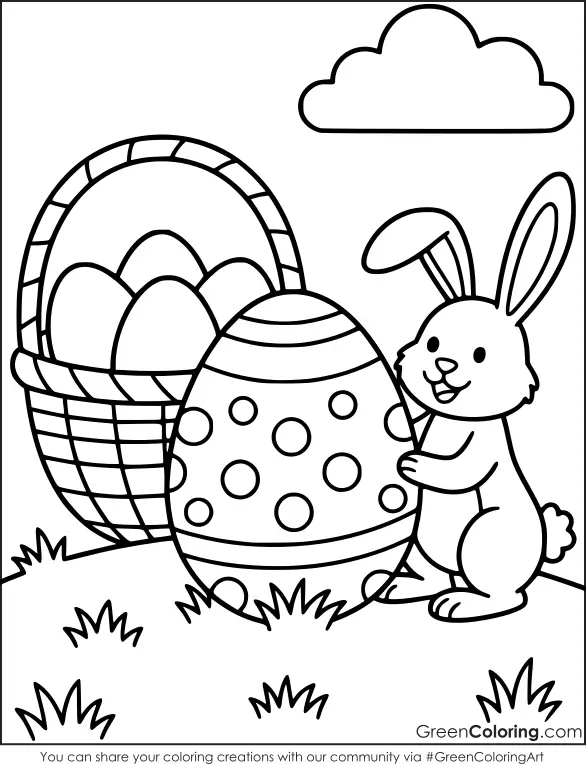 Simple Easter Coloring Pages