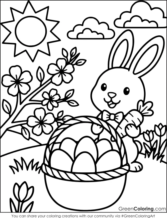 Simple Easter Coloring Pages