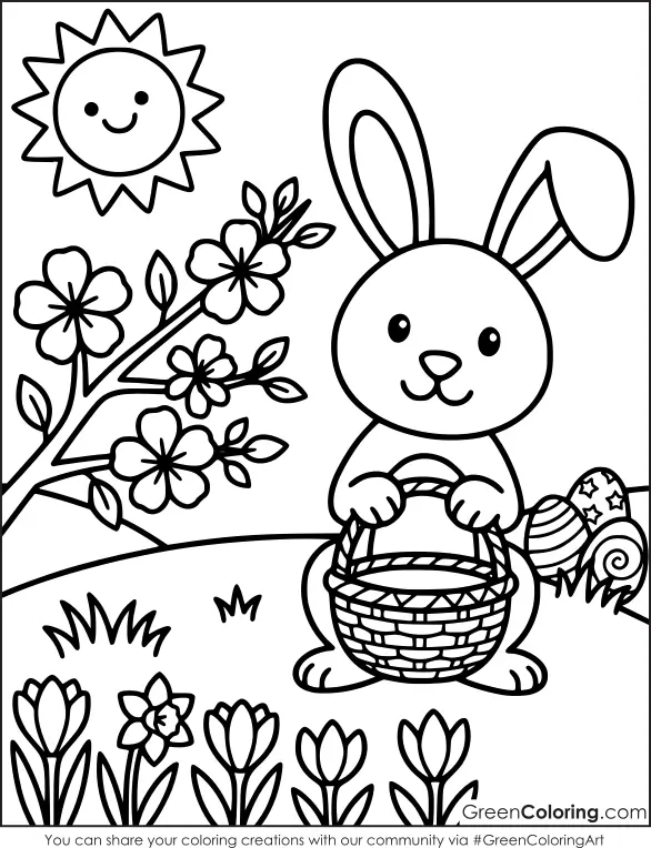 Easy Easter Coloring Pages