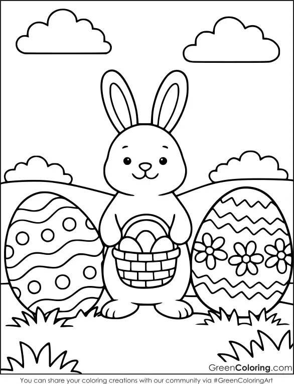 Easter Coloring Page for Kids