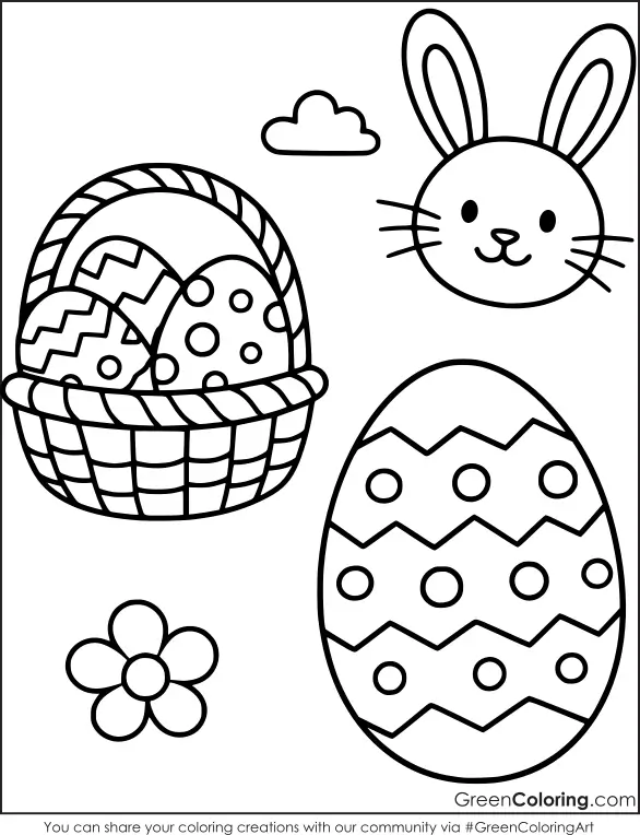 Easter Coloring Page for Kids