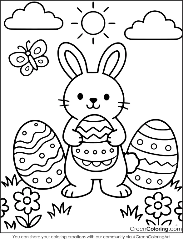 Easter Coloring Sheet for Kids