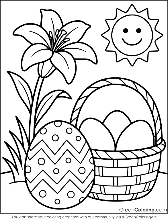 Easter Coloring Sheet for Kids