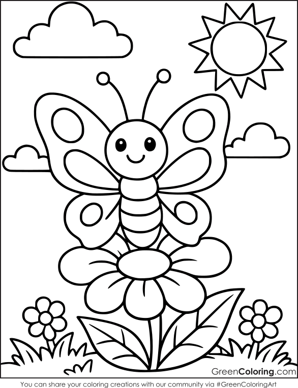 Printable Butterfly Coloring Pages
