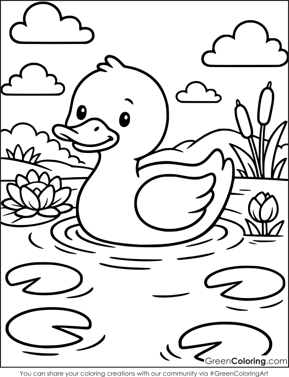 Printable Duck Coloring Pages