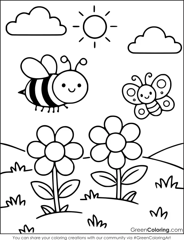 Spring Coloring Pages