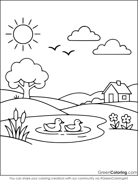 Spring Coloring Pages for Kids Free
