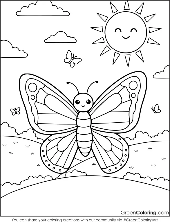 spring coloring page for kids