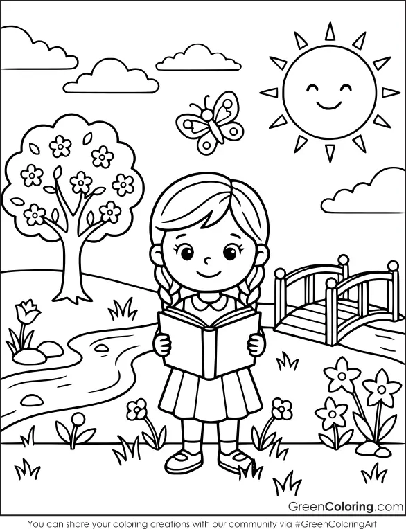 spring coloring pages for kindergarten