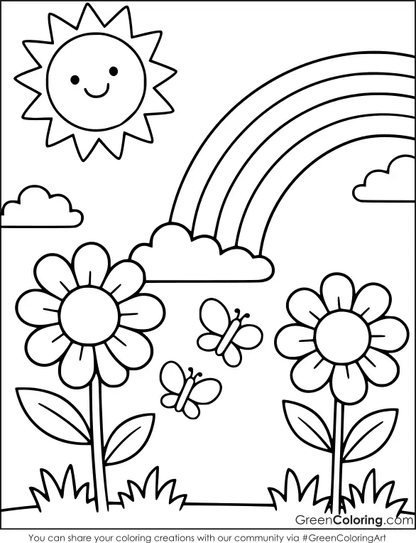 coloring pages spring