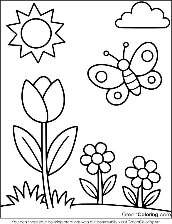 coloring pages spring printable